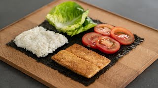 Folded Sushi Sandwich  Vegan Folded Kimbap [upl. by Ahsienet]