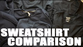 Gildan Jerzees Hanes Champion  Sweatshirt Comparison [upl. by Sneve958]