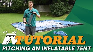 How to pitch an Inflatable Tent Tutorial Video [upl. by Blatt]