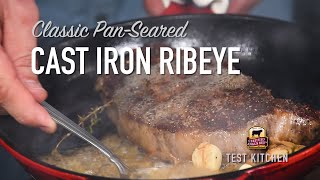 Make a Classic PanSeared Ribeye Steak Recipe [upl. by Yr]