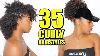 35 CURLY HAIRSTYLES Natural Hair [upl. by Revkah]