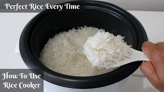 How To Cook Perfect Fluffy Rice In Rice Cooker  How To Use Rice Cooker [upl. by Lalib252]