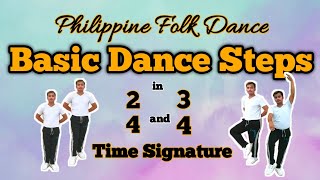 BASIC FOLKDANCE STEPS IN 24 amp 34 TIME SIGNATURE [upl. by Arekat]