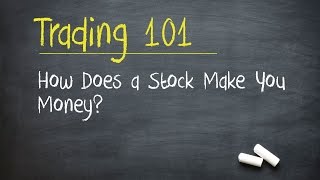 Trading 101 How Does a Stock Make You Money [upl. by Sudderth640]