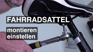 Fahrradsattel montieren und einstellen [upl. by Belamy733]