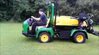 John Deere ProGator with HD200 Sprayer  PowercutUK [upl. by Eelarol]