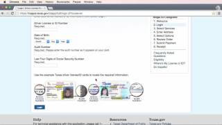 Texasgov Driver License Renewal Demo Video [upl. by Ecidnak]