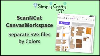 ScanNCut CanvasWorkspace Webbased version  How to Separate SVG by Colors [upl. by Yrffej]