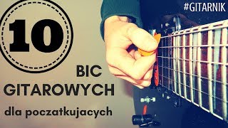 10 łatwych BIĆ GITAROWYCH dla początkujących  podstawowe bicia na gitarę  SCHEMATY [upl. by Lunetta]