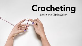 Easy Crochet Chain Stitch Tutorial [upl. by Ahar]