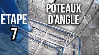 Pose des poteaux dangle pour fondations et murs  Etape 7 [upl. by Asinla]