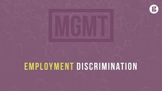 Employment Discrimination [upl. by Niboc81]