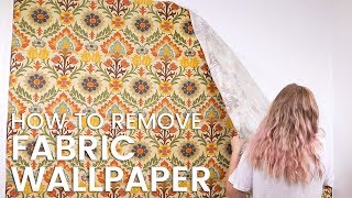 How to Remove Fabric Wallpaper [upl. by Quar]