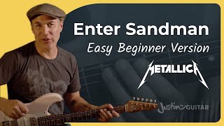 Enter Sandman Guitar Lesson  Metallica  Easy Riff [upl. by Telrahc]