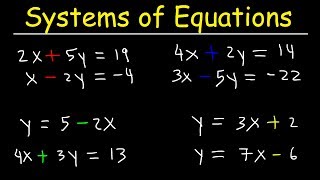 Solving Systems of Equations By Elimination amp Substitution With 2 Variables [upl. by Newfeld]