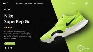 Build A Responsive Shoe Website with HTML CSS amp JS [upl. by Naleek266]