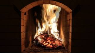 Crackling Fireplace Burning w Snow Storm amp Howling Wind Outside  Relaxing Background Sounds HD [upl. by Mandy982]