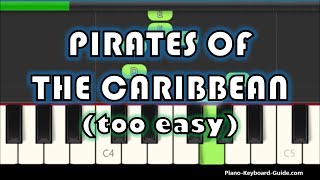 Pirates Of The Caribbean Theme Song Very Easy Piano Notes [upl. by Nims]