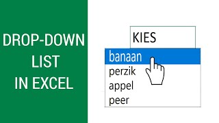 Dropdown list of vervolgkeuzelijst in excel [upl. by Ffoeg]