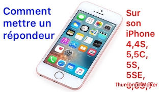 Tuto  Comment mettre un répondeur sur son iphone [upl. by Ynottirb]