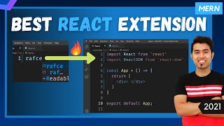 😍 Best React JS Extension for Visual Studio Code in 2021 [upl. by Yekciv]