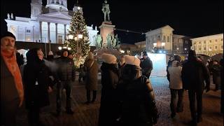 Christmas Lights in Helsinki A 4K Walking Tour 🇫🇮  Helsinki Finland 2024 [upl. by Naffets]