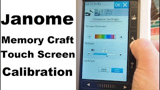 Janome Memory Craft Touch Screen Calibration 9400QCP [upl. by Anhcar]