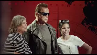 Arnold Schwarzenegger poses as wax statue to prank Madame Tussauds tourists [upl. by Mohamed897]