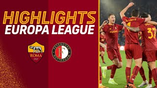 LA ROMA SÌ  Roma 41 Feyenoord  Europa League Highlights 202223 [upl. by Ymeon]