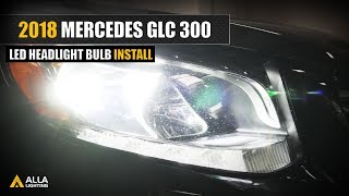 How To Replace 20152018 MercedesBenz GLC300 Headlights w H7 LED Bulbs [upl. by Ennaitsirhc594]