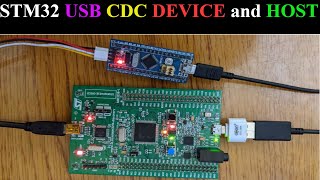 STM32 USB CDC HOST and DEVICE  Communicate using USB  HAL [upl. by Sparky]