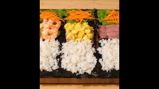 Do you like Kimbap  Korean Folded Kimbap Recipe  Gimbap Recipe [upl. by Aliakim]