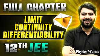 Limit Continuity Differentiability FULL CHAPTER  Class 12th Maths  Lakshya JEE [upl. by Keli]