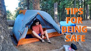 How to Be Safe As a Solo Female Camping  How to Camp Alone and NOT be Afraid as a Woman REALISTIC [upl. by Annohsak]