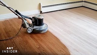 How Hardwood Floors Are Professionally Refinished [upl. by Kai]