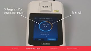 Invitrogen Qubit 4 Fluorometer RNA Quantitation and Qualification [upl. by Wandie]