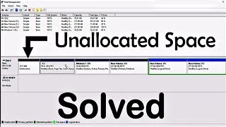 Unallocated Space before C drive How to fix [upl. by Ahtanamas529]