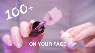 ASMR 100 TRIGGERS on YOUR FACE First Person  NonStop Tingles [upl. by Brawley]