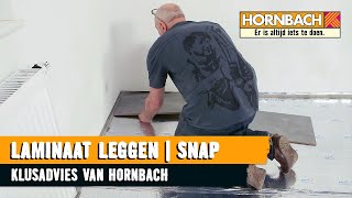 Laminaat leggen met HORNBACH Legsysteem Snap [upl. by Waring785]