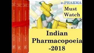 Indian Pharmacopoeia IP  2018 [upl. by Er]