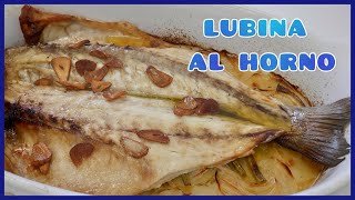 LUBINA 🐟 al horno con PATATAS 🥔 y CEBOLLA 🧅 ¡Receta FÁCIL y RÁPIDA [upl. by Reldnahc224]