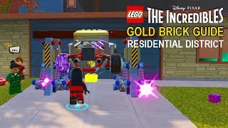 LEGO The Incredibles Residential District Gold Bricks [upl. by Truman]