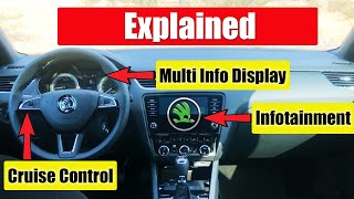 How To Use Cruise Control Infotainment amp Multi Info Display On A Skoda Octavia [upl. by Raffarty]