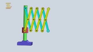 SliderCrank Mechanism With Two Rhombus Linkages [upl. by Nosylla]