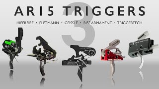 AR15 Trigger Comparison  Hiperfire Elftmann Geissele Rise Armament Triggertech [upl. by Demmer]