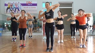 AEROBIC DANCE  Intense Aerobic Workout Routine  45 Mins Flat Stomach Exercise [upl. by Nebe135]