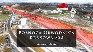 Północna Obwodnica Krakowa S52  zimowa relacja [upl. by Lorelei76]