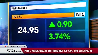 Intel CEO Gelsinger Retires Stock Rises Sharply [upl. by Belding357]