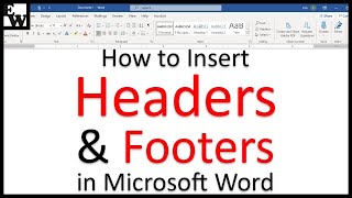 How to Insert Headers and Footers in Microsoft Word [upl. by Yael]