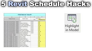 5 Tips and Tricks for Schedules in Revit Tutorial [upl. by Yesnyl544]